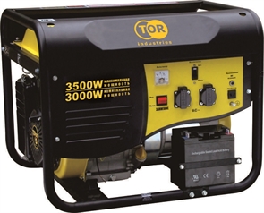 Генератор бензиновый TOR TR3500 3,0кВт 220В 15л 
с ручным запуском